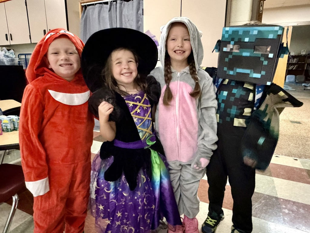 Blair Elementary students in Halloween costumes.