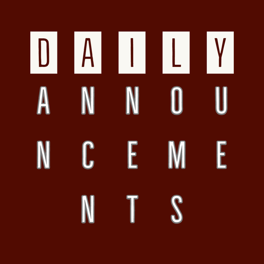 Daily Announcements