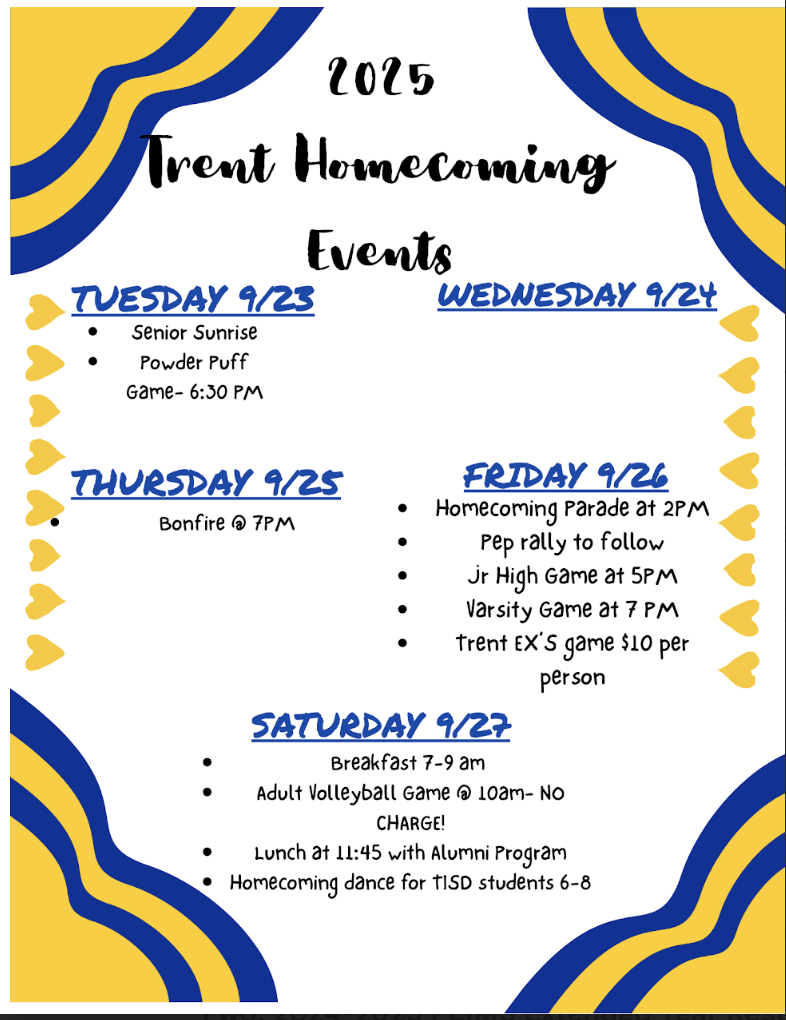 Homecoming Events Flyer