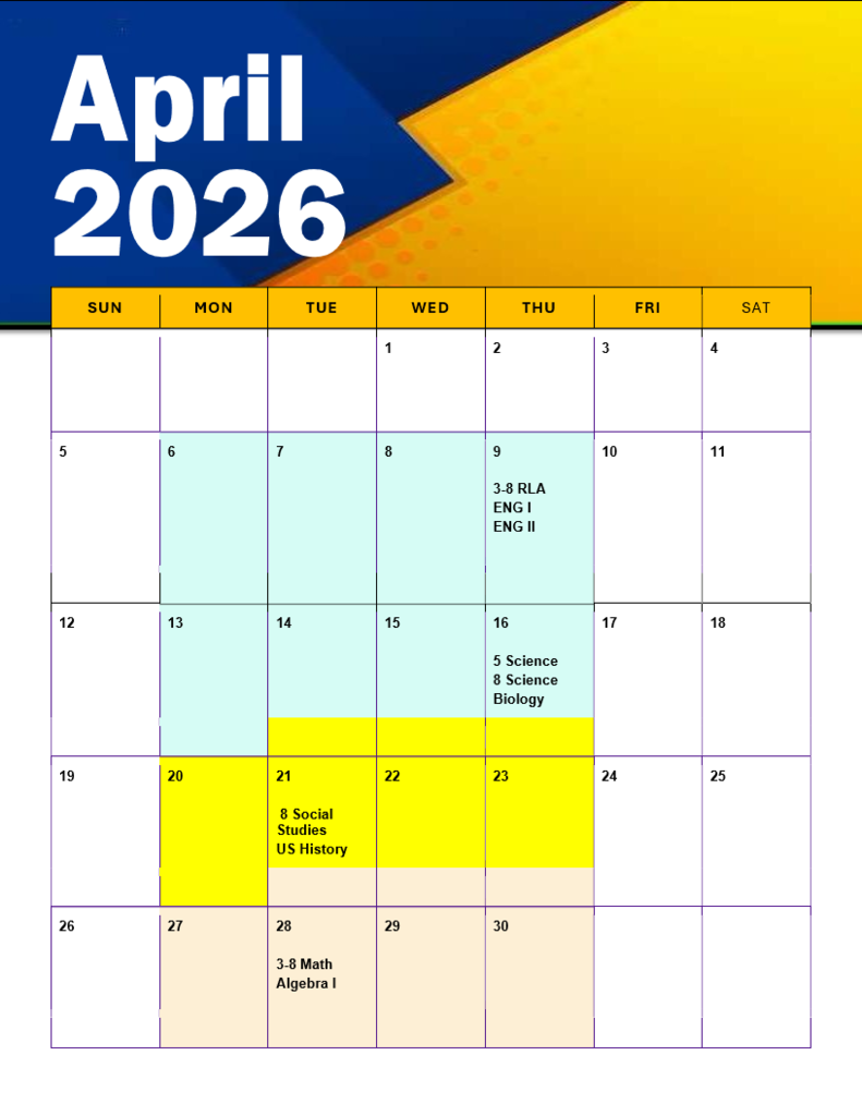 April 2026 Calendar