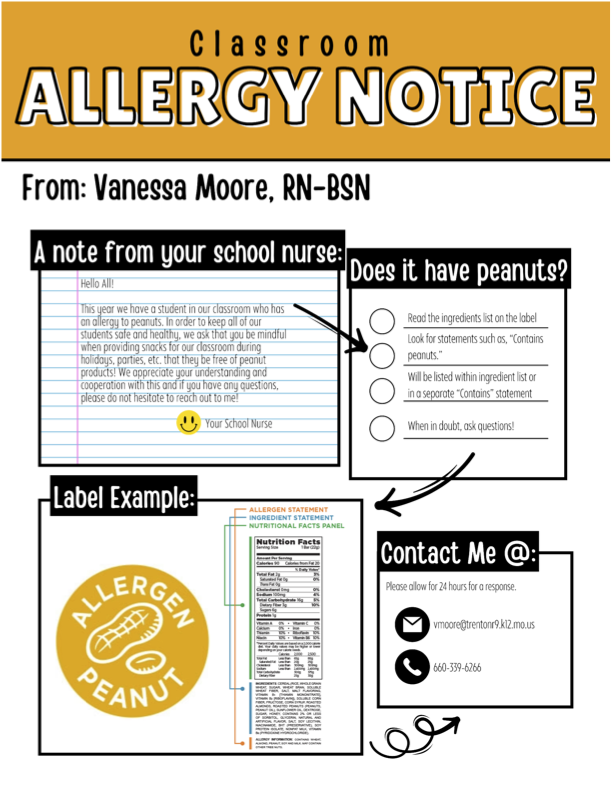 Classroom Allergy Notice