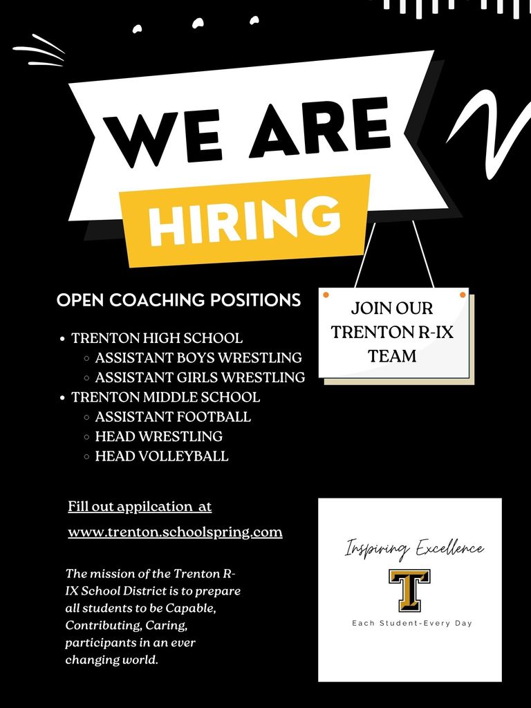 Open Coaching Positions for 2026-2027