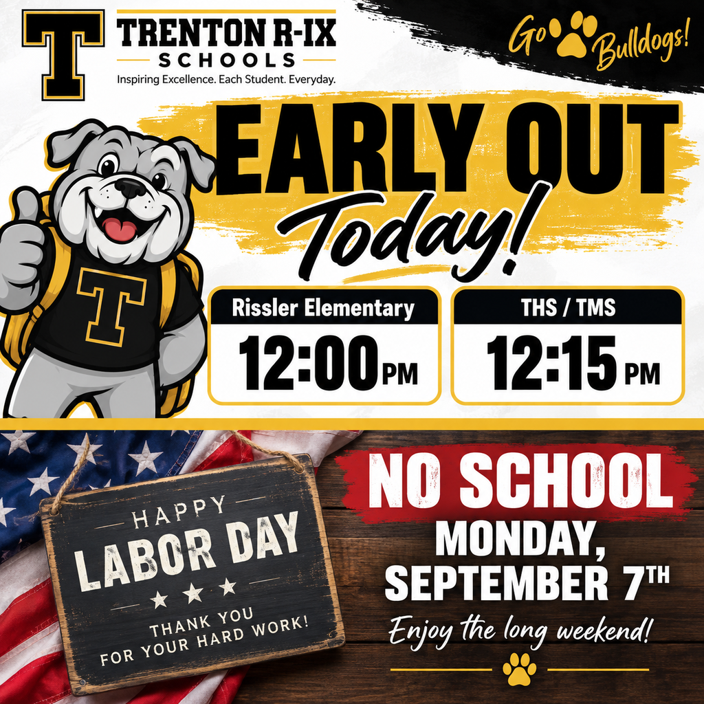 Early Out/No School Labor Day