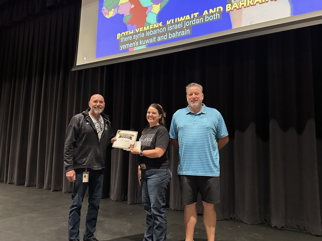 Kelli Griffith TMS Teacher of the Quarter