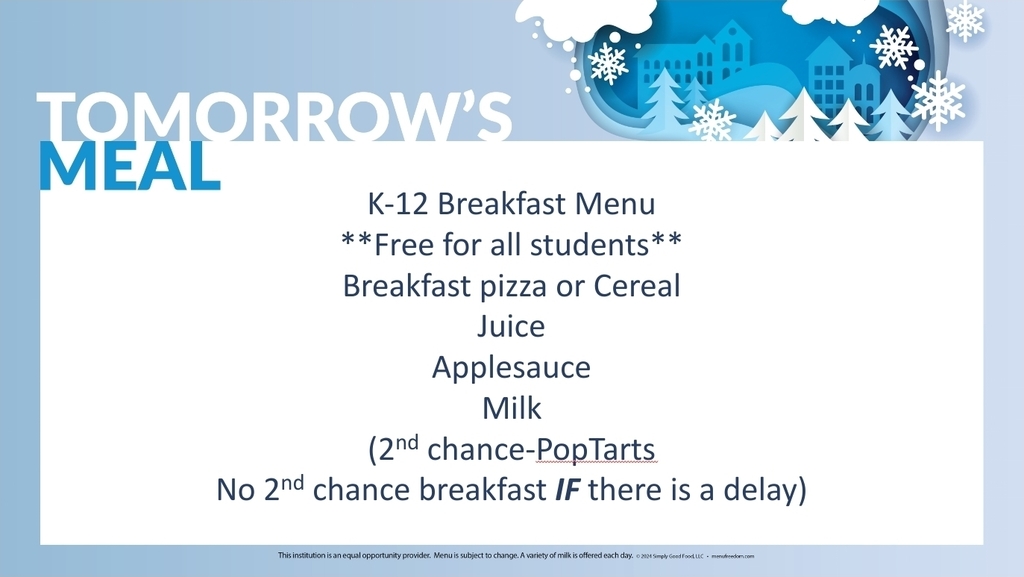 Friday breakfast menu