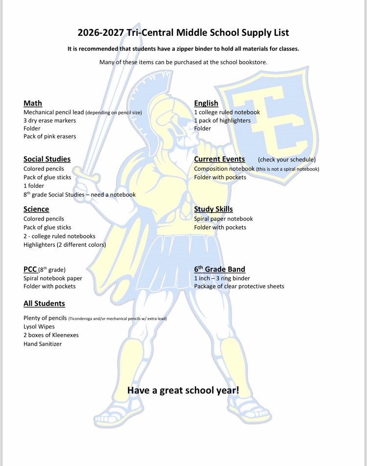 Supply list