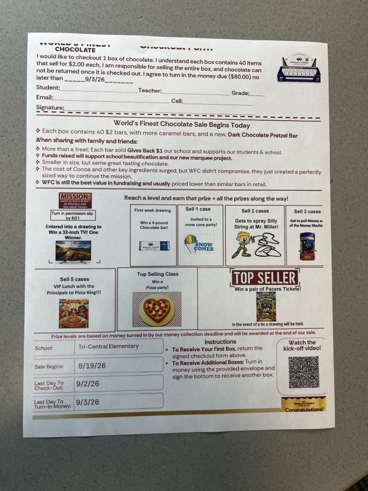 Candy Bar fundraiser 