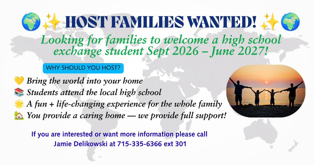 Host families wanted