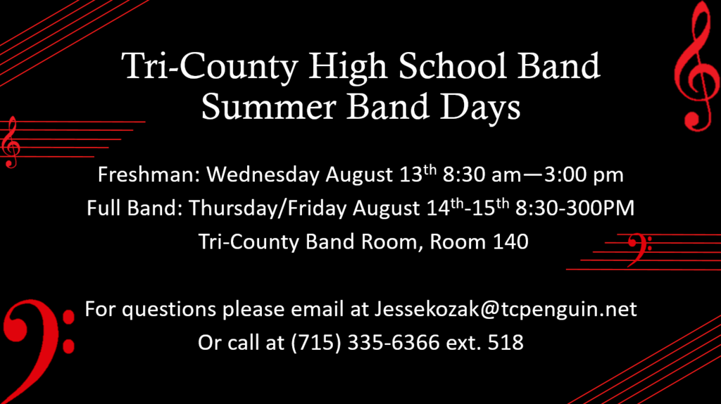 Tri-County High School Band: Summer Band Days