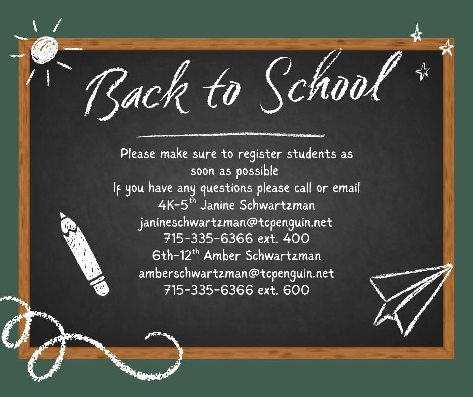 Back to School Registration 2026-2027