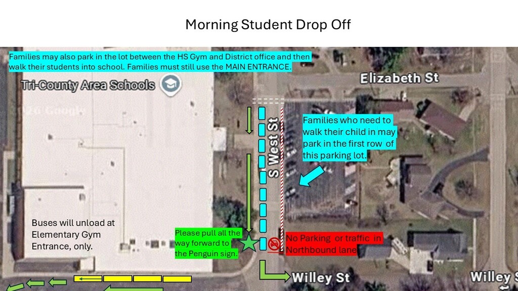 Morning Drop Off Map