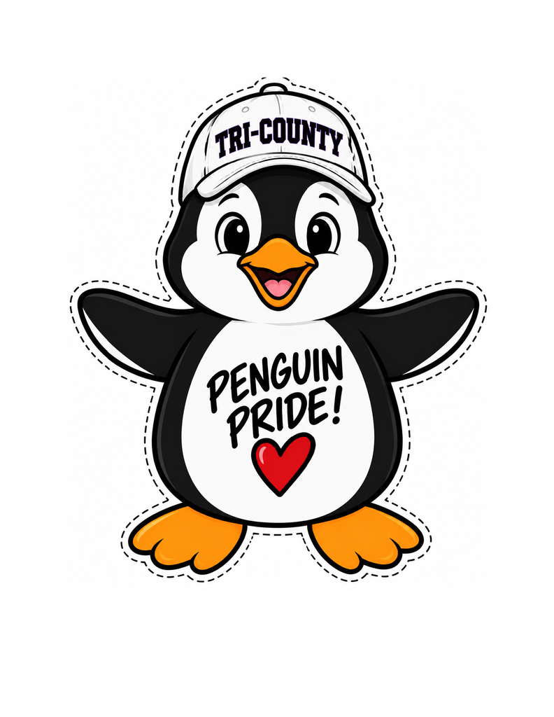 Cut out Penguin with hat