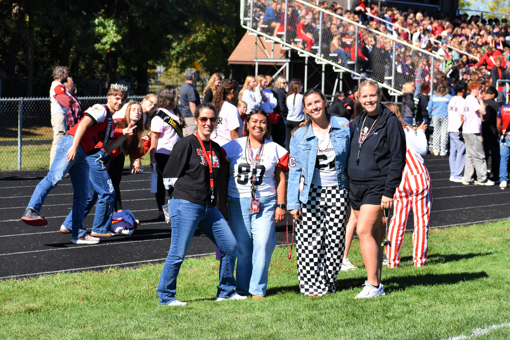 staff and bleachers