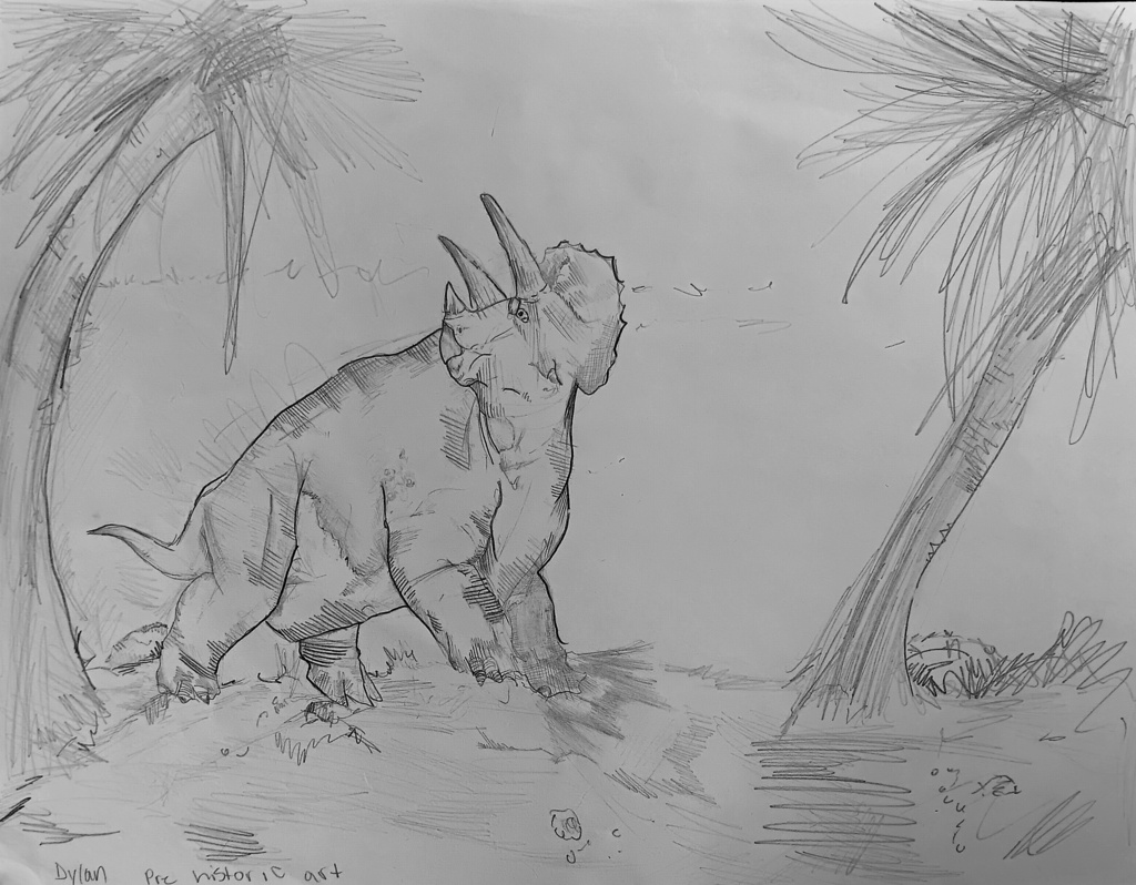 Dinosaur drawing