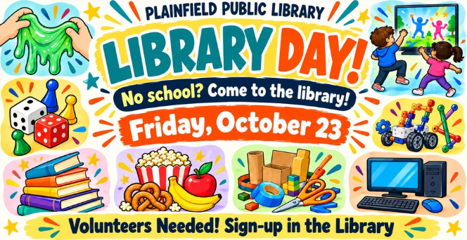 Library Day. Spend the day at the Library.