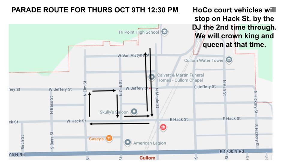 hoco parade route