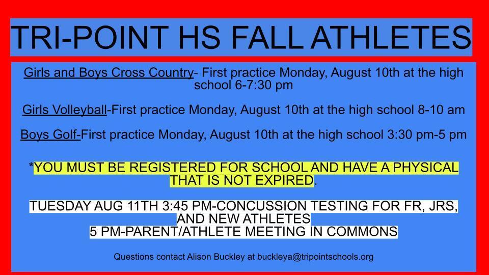 fall announcements