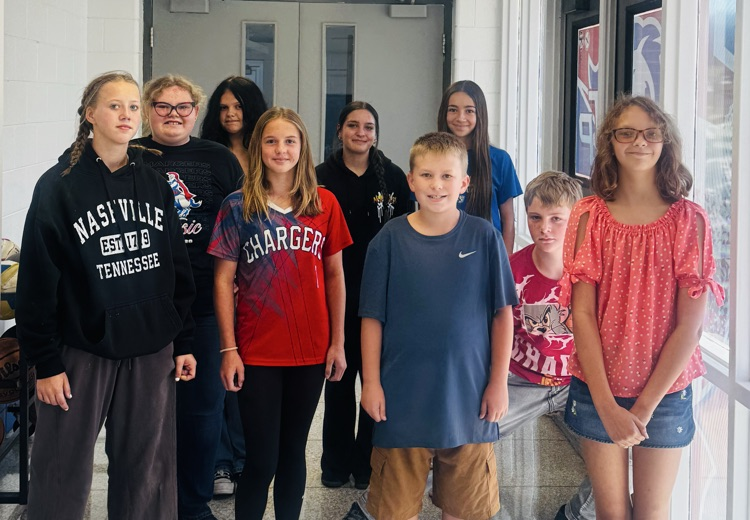 students in the hall