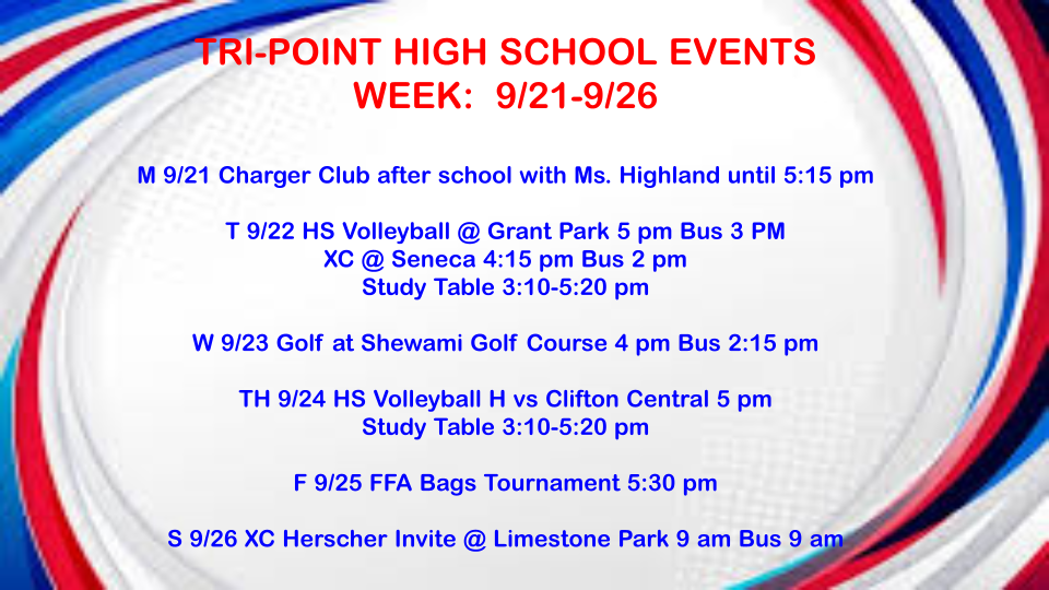 weekly events 9/21