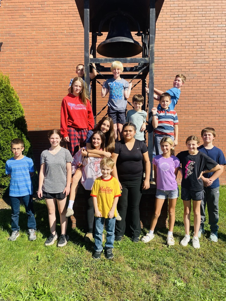 students outside