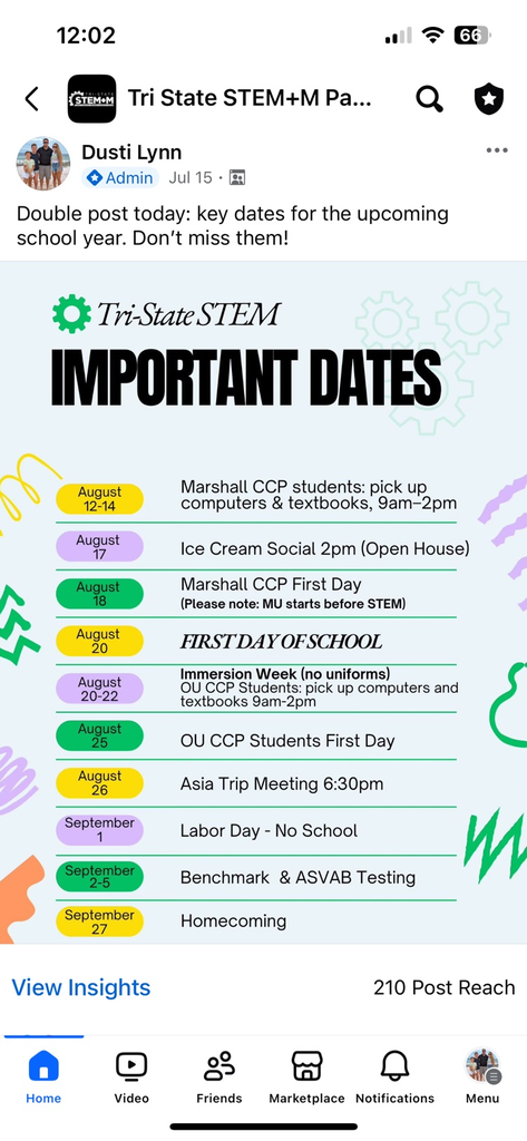 important dates