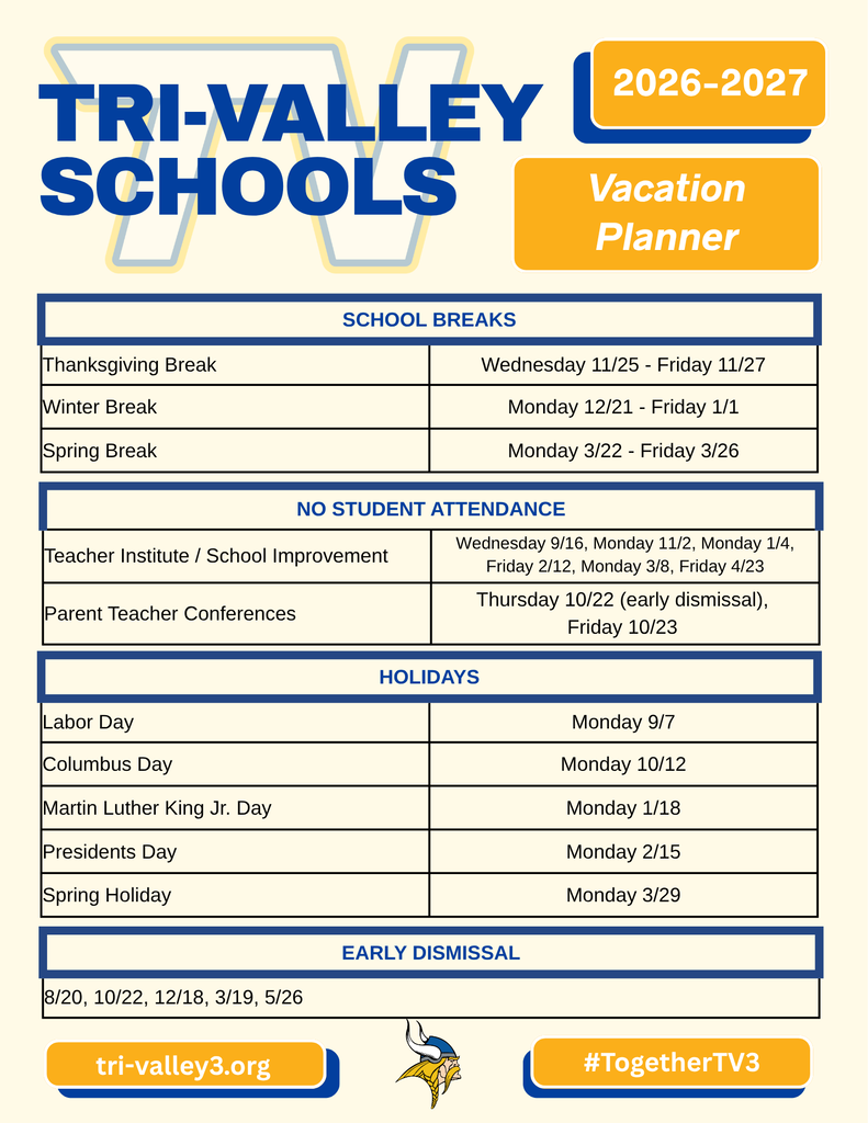 26-27 Vacation Planner