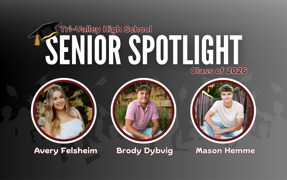 Senior Spotlights featuring 3 TVHS Students