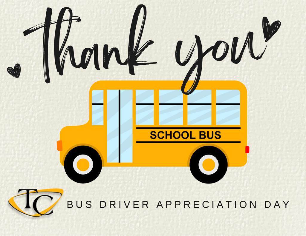 Thank you graphic for bus driver appreciation day.