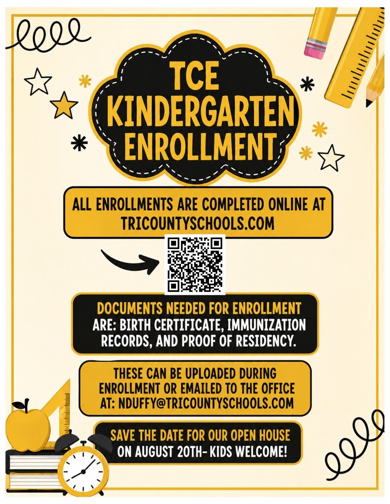 Flyer to advertise kindergarten enrollment