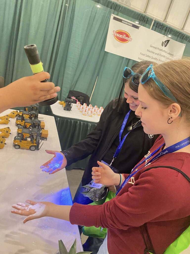 Eighth grade students exploring careers at Career Quest at DeVos Place.
