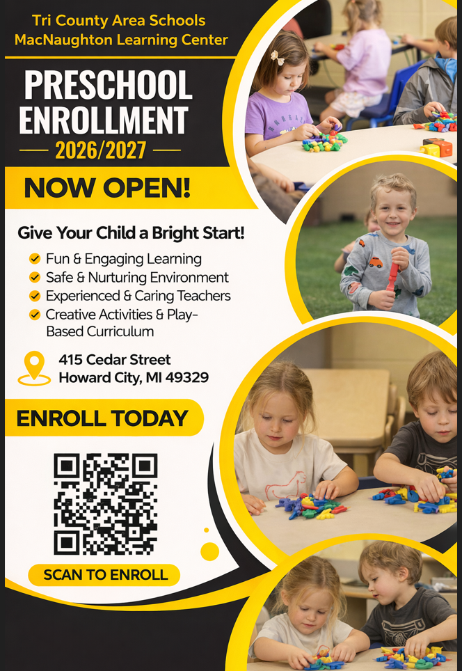 Preschool enrollment flyer