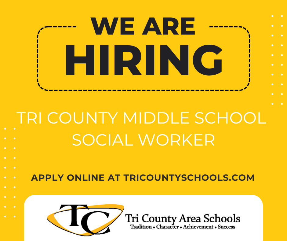 Flyer to hire a middle school social worker