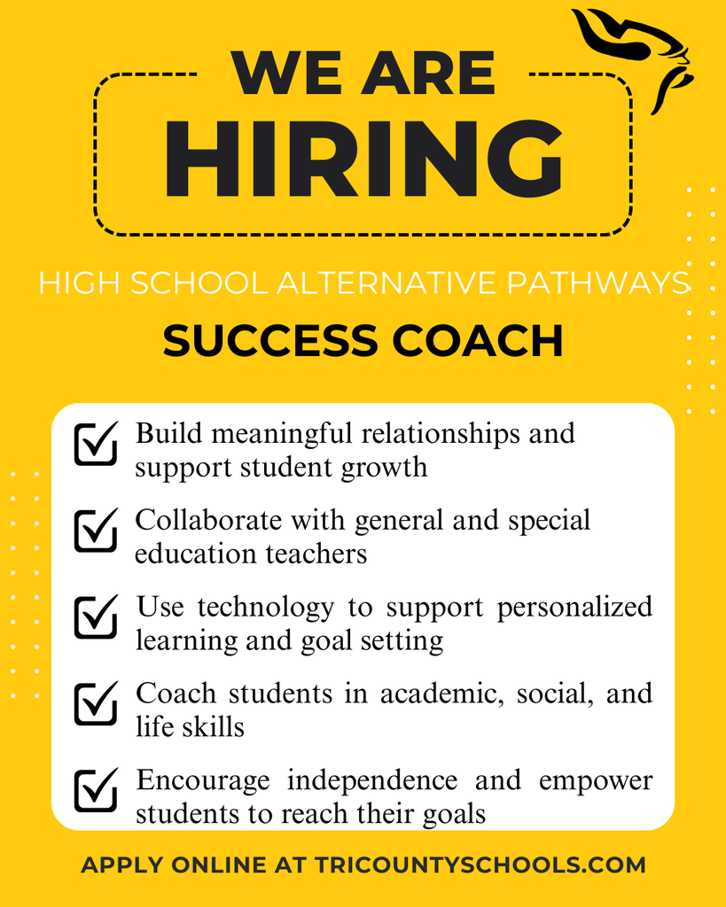 Flyer to advertise a Success Coach position