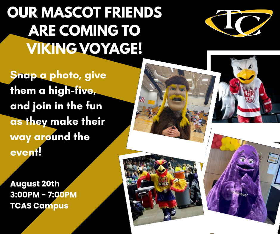 Mascots at the open house