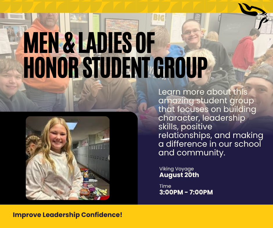 Men and ladies of honor at viking voyage