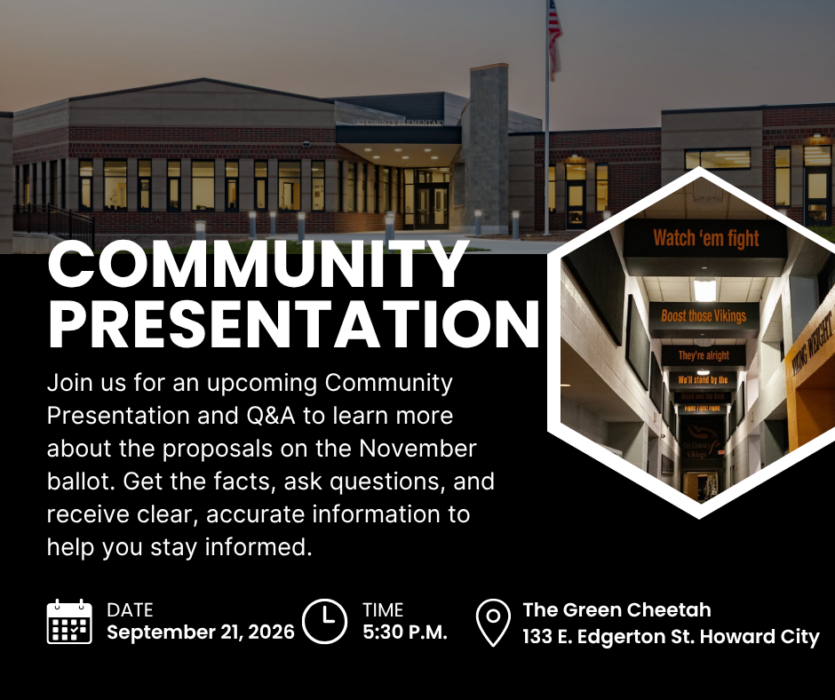Flyer for a Community Presentation for an upcoming election