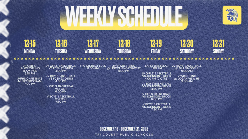 schedule 12/15-12/21