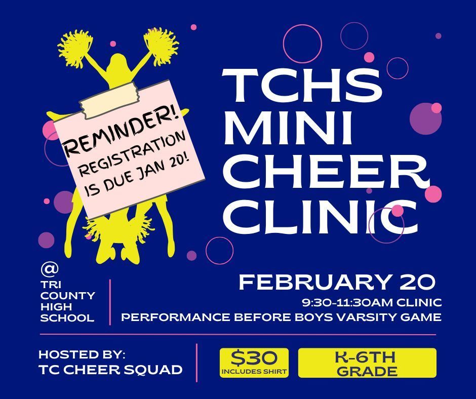 cheer clinic reminder