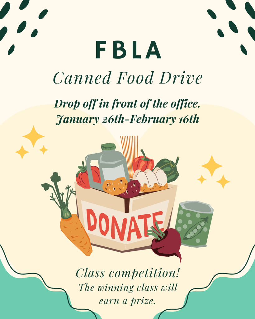 FBLA Canned food drive