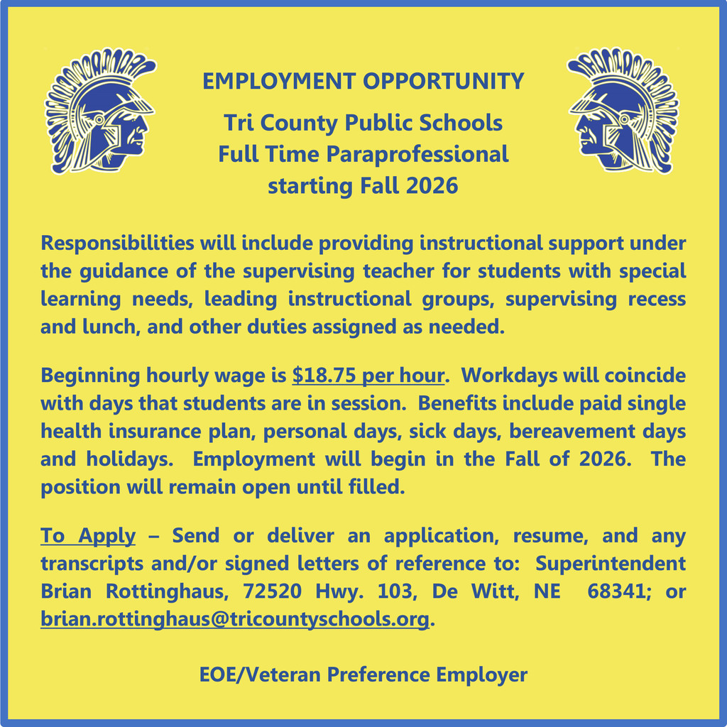 full time paraprofessional starting 2026