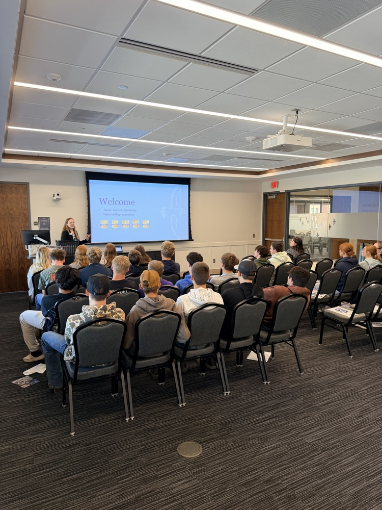 group listening to presentation
