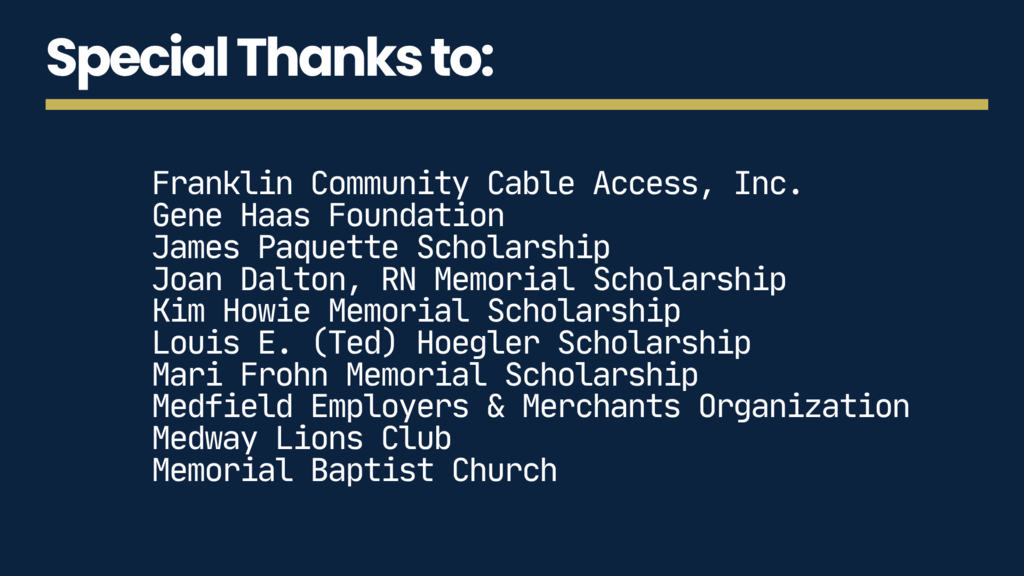 Scholarship thank you