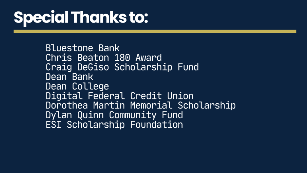 Scholarship thank you