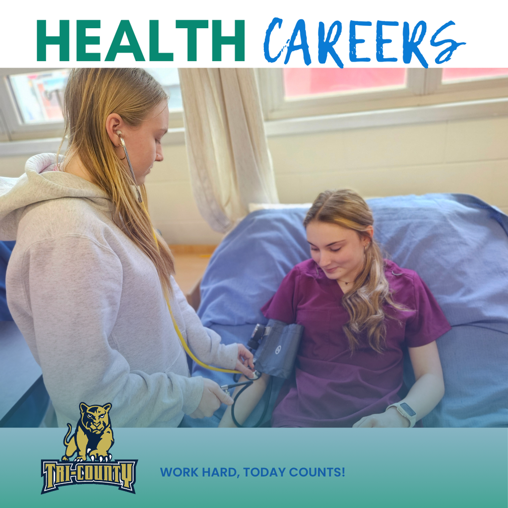 Health Careers Students taking Vital Signs