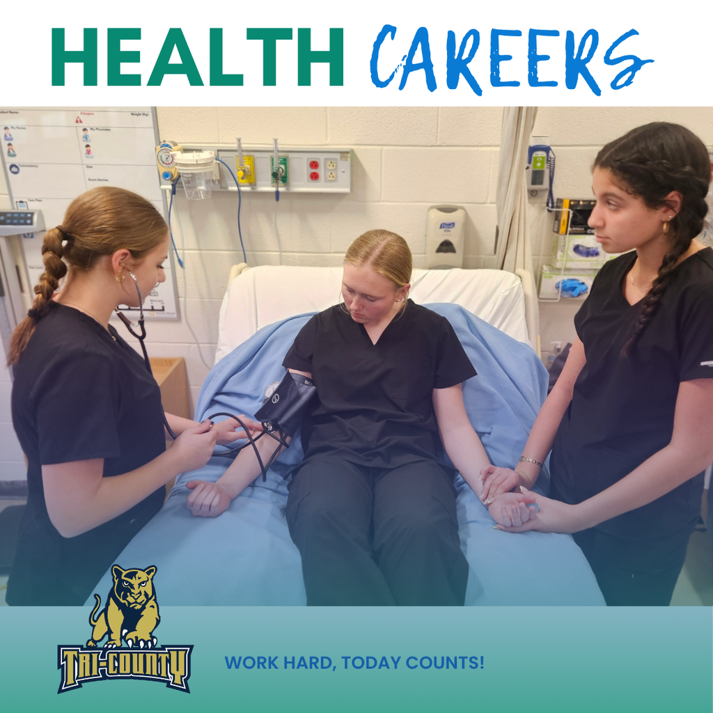 Health Careers Students taking Vital Signs