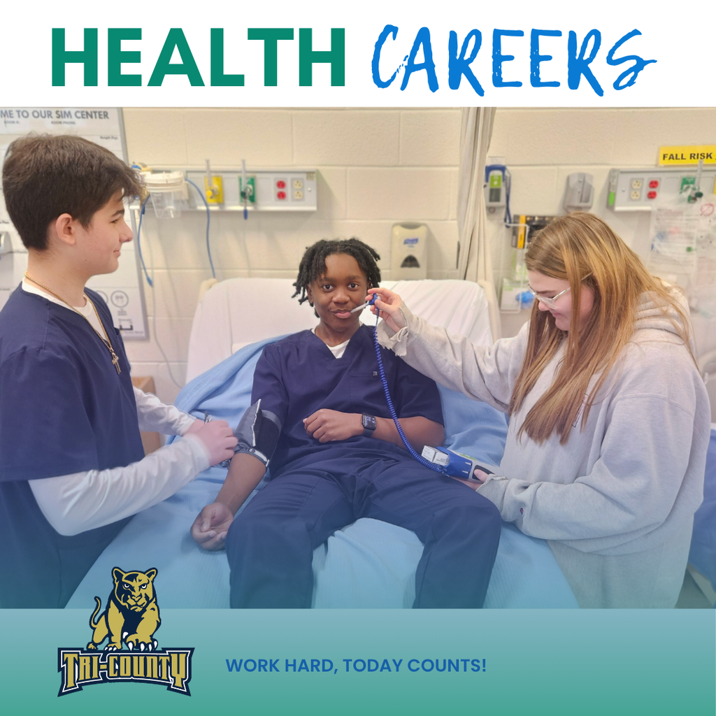 Health Careers Students taking Vital Signs