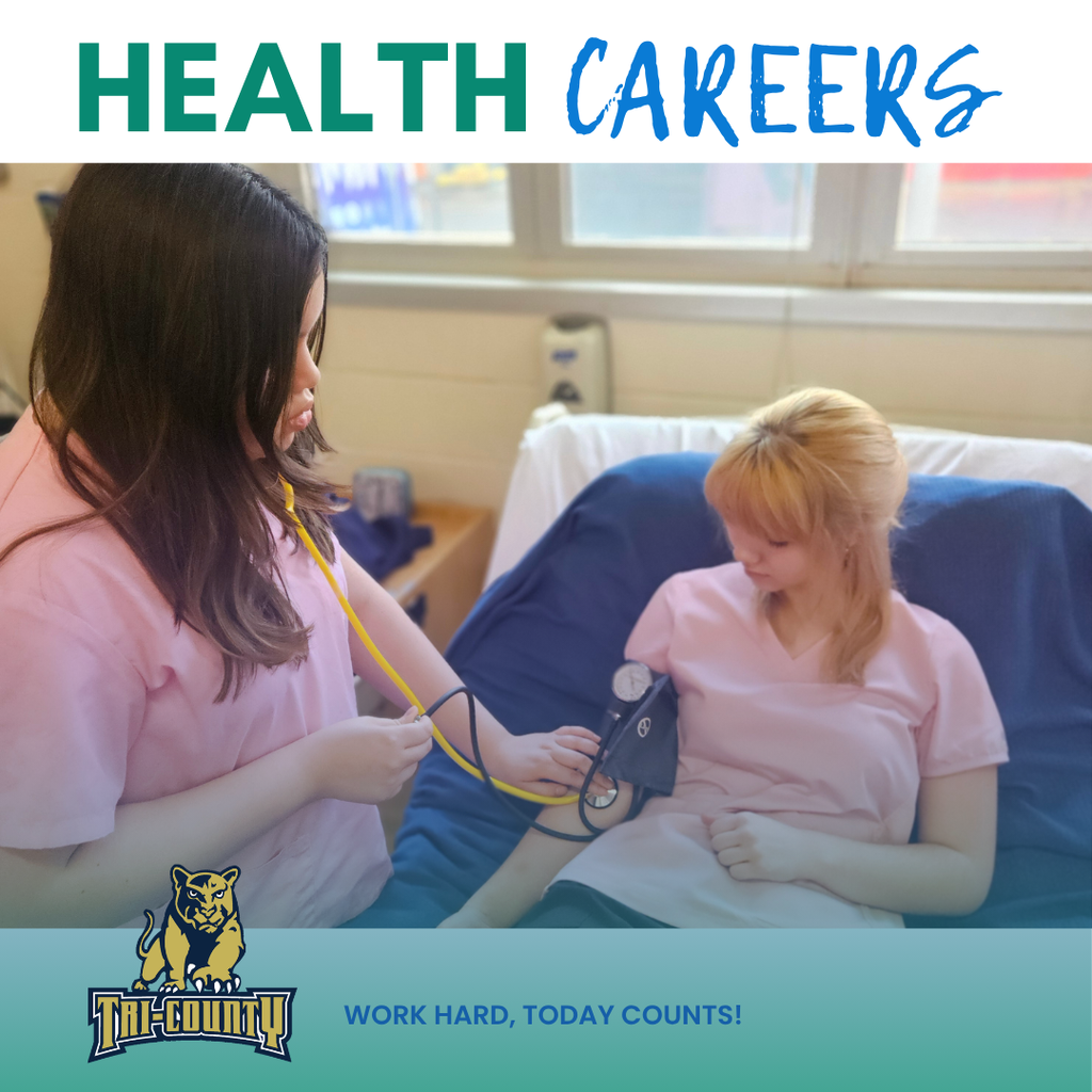 Health Careers Students taking Vital Signs