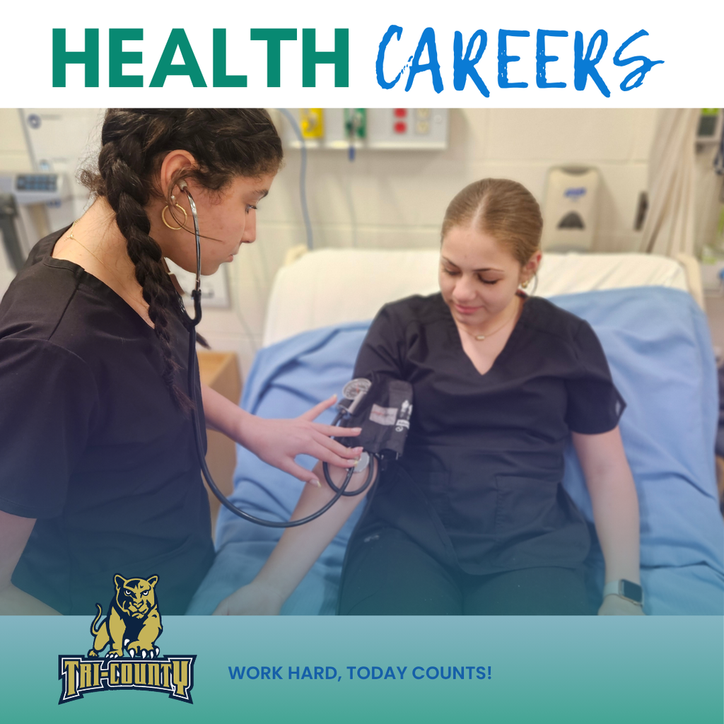 Health Careers Students taking Vital Signs