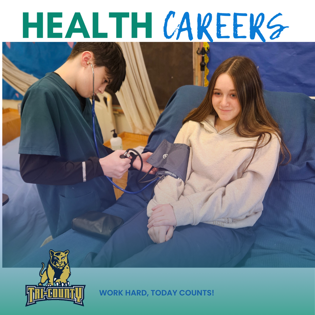 Health Careers Students taking Vital Signs