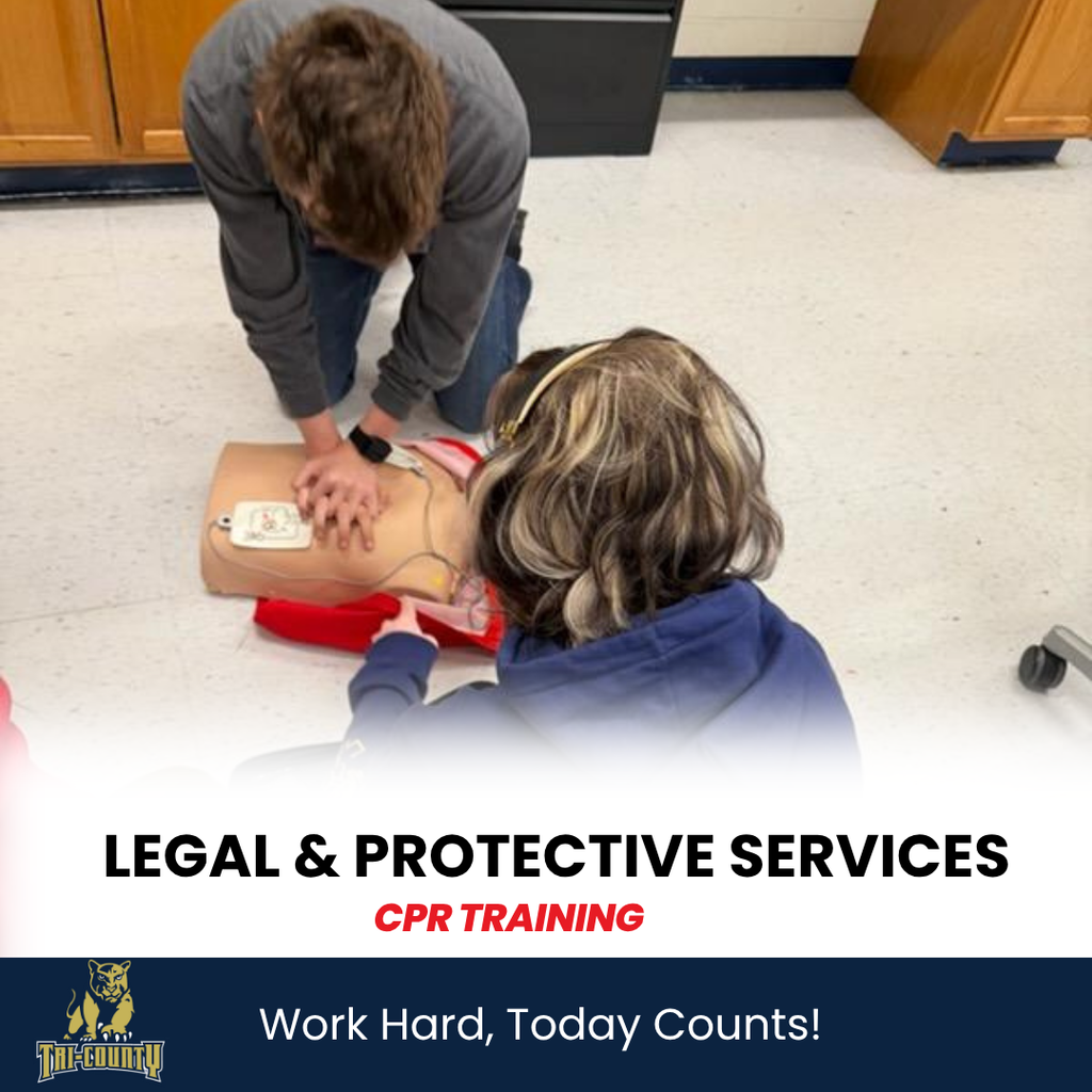 Franklin Fire Department training Legal & Protective Sophomores on CPR